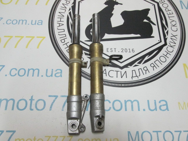 Вилка (амортизаторы, перья) HONDA DIO AF-25/AF-28/AF-35  гидравлика,золотистые (ОРИГИНАЛ Б/У ЯПОНИЯ)